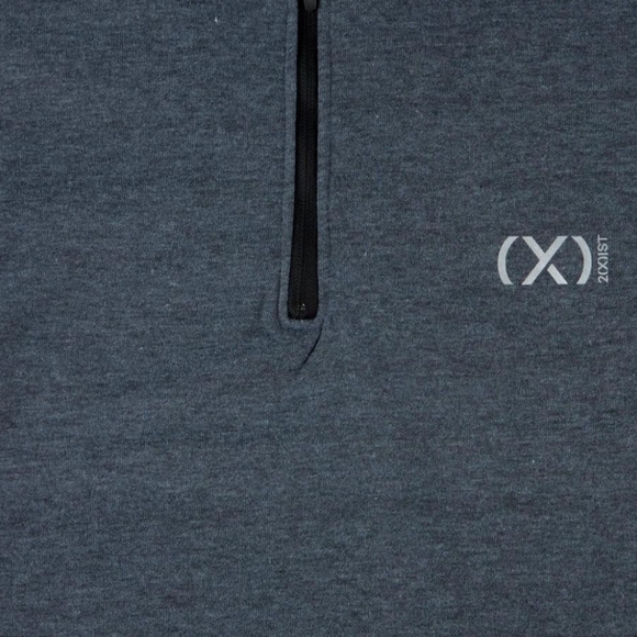 2(X)ISTBig Men's Active Quarter Zip Pull Over Size 1X Heather Grey - Picture 2 of 2